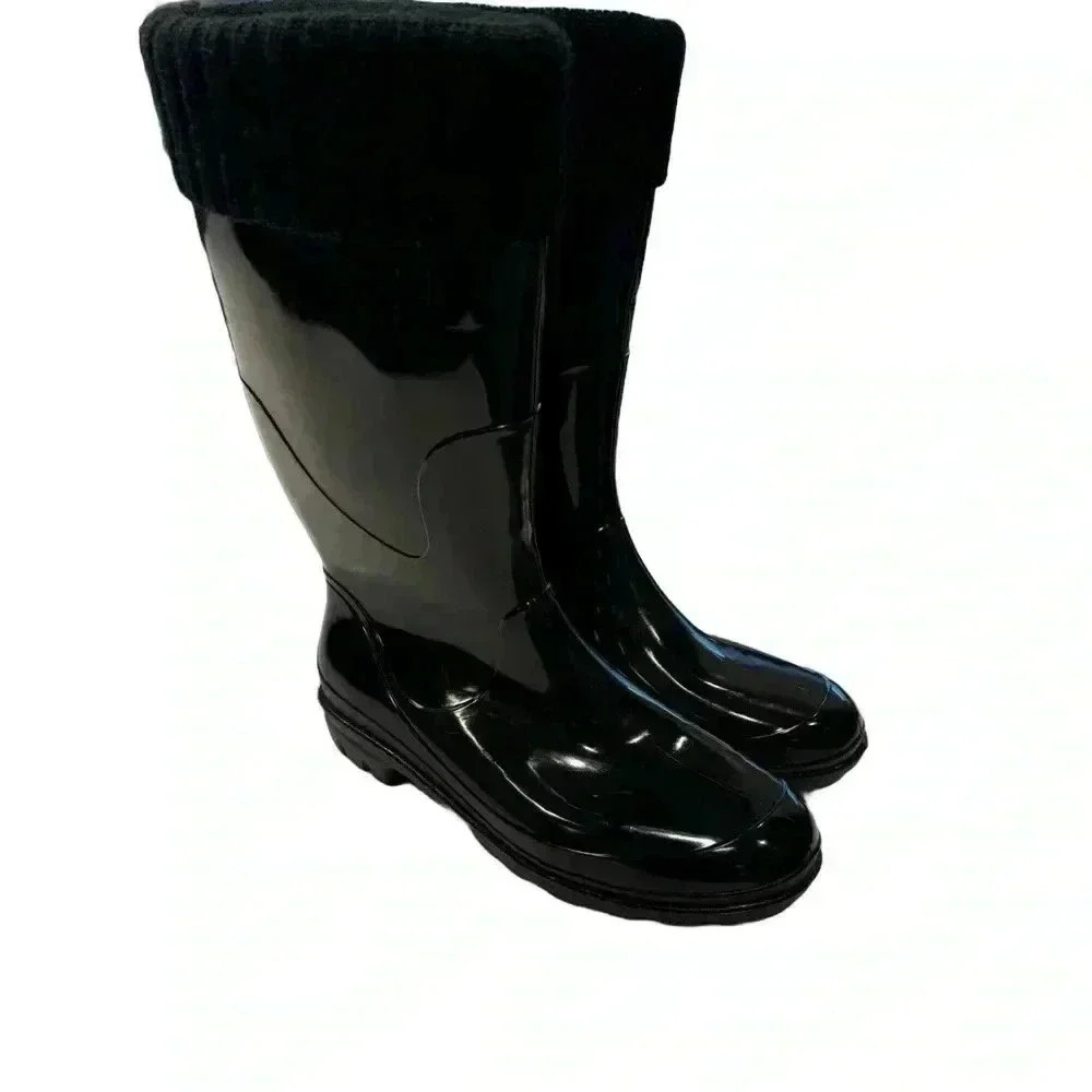 Kamik Kelly Waterproof Rain/snow Boots Black Fleece Lined Women's US Sz 7